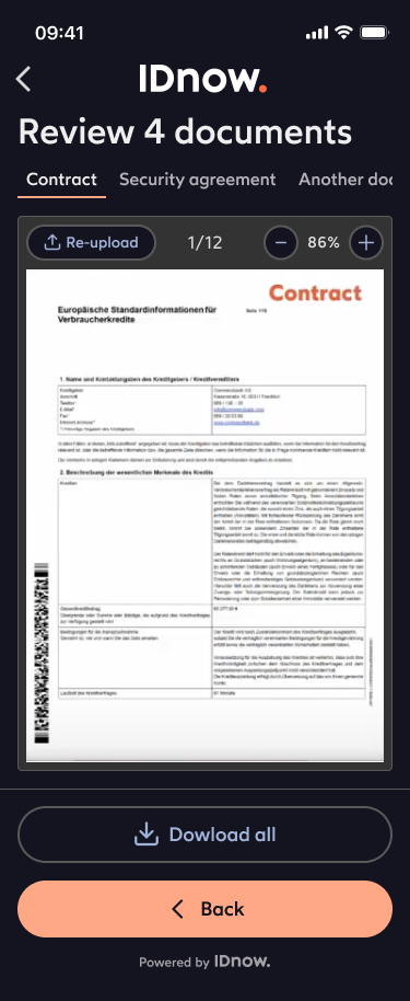 electronic signature step